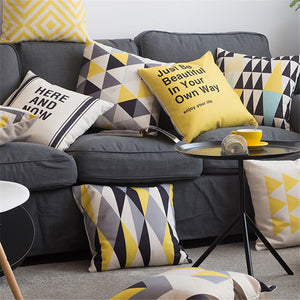 Nordic Geometric Printed Cushion Cover - ModHomeSpace