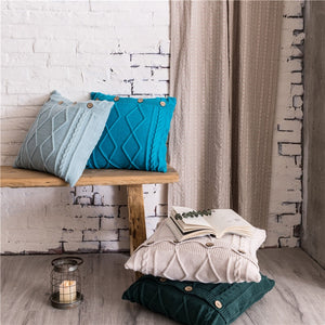 Elegant Knitted Cushion Cover - ModHomeSpace