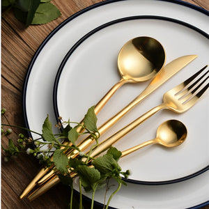 Luxury Stainless Steel Tableware Set - ModHomeSpace