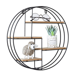 Nordic Style Iron Wooden Storage Rack - ModHomeSpace