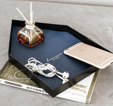 Load image into Gallery viewer, Morandi Style Metal Tray with Leather Mat - ModHomeSpace