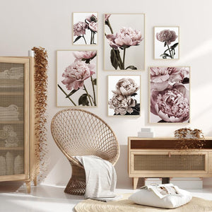 Floral Print Canvas Poster Wall Art - ModHomeSpace