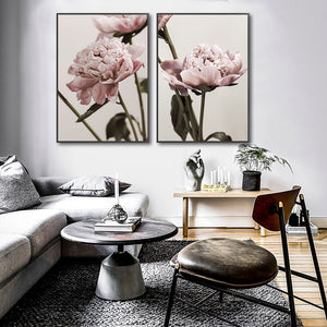 Floral Print Canvas Poster Wall Art - ModHomeSpace