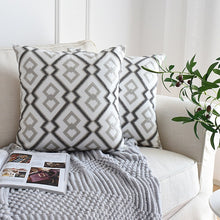 Load image into Gallery viewer, Elegant Geometric Grey Cushion Cover - ModHomeSpace