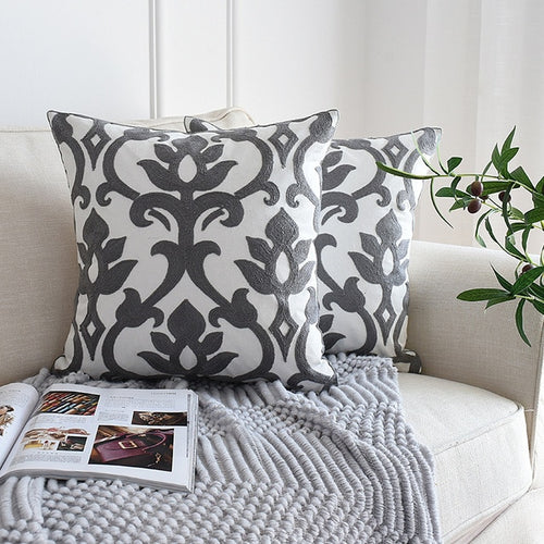 Elegant Geometric Grey Cushion Cover - ModHomeSpace