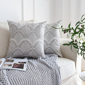 Elegant Geometric Grey Cushion Cover - ModHomeSpace