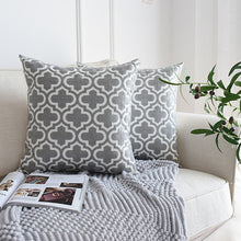 Load image into Gallery viewer, Elegant Geometric Grey Cushion Cover - ModHomeSpace