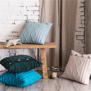 Elegant Knitted Cushion Cover - ModHomeSpace