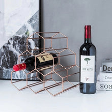 Load image into Gallery viewer, Minimalist Metal Wine Rack - ModHomeSpace